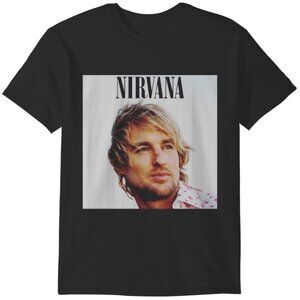 Nirvana Owen Wilson Funny Meme Rock Band Music Comedy Parody Graphic T-Shirt 79